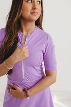 The Blair Resort Swim Dress | UPF 50+ Short Sleeve Swim Dress with Built-In Shorts