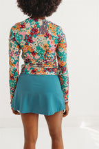 The Holly Sun Layer | UPF 50+ Long Sleeve Rash Guard with Side Zipper for Women
